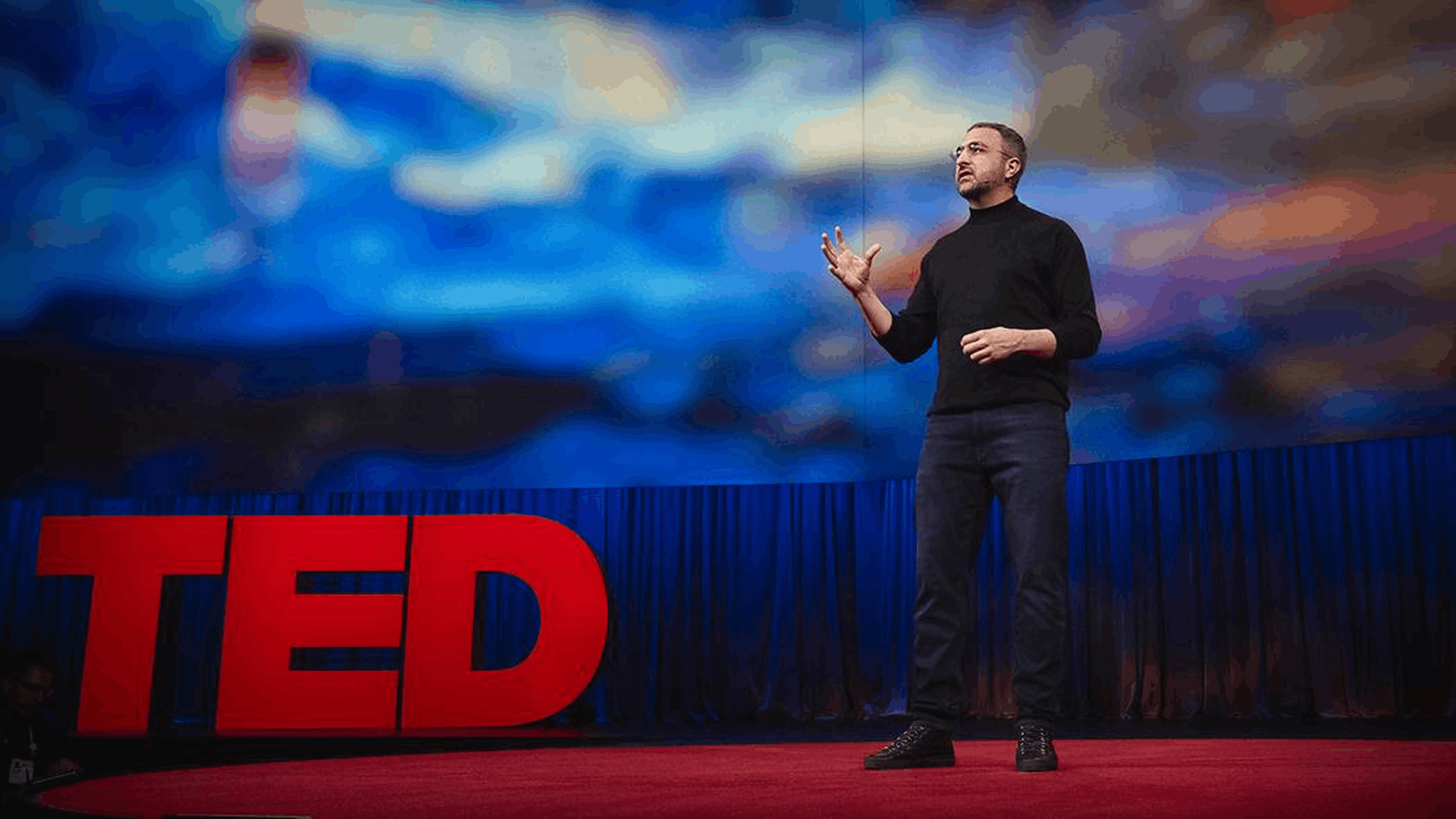 TED speaker on stage